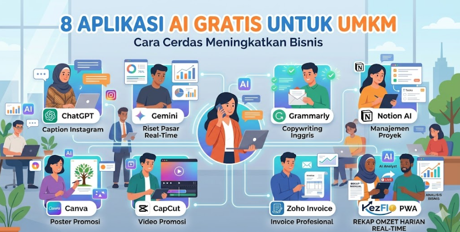 8 Aplikasi AI Gratis untuk UMKM: Cara Cerdas Meningkatkan Bisnis